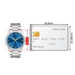 Classic Blue Dial Stainless Steel Men's Watch - Image 4