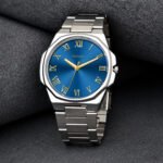 Classic Blue Dial Stainless Steel Men's Watch - Image 6