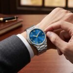 Classic Blue Dial Stainless Steel Men's Watch - Image 2