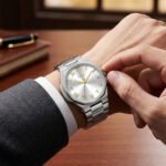 Classic Silver Dial Men's Wristwatch with Roman Numerals - Image 2