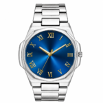 Classic Blue Dial Stainless Steel Men's Watch