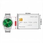 Classic Green Dial Stainless Steel Men's Watch - Image 3